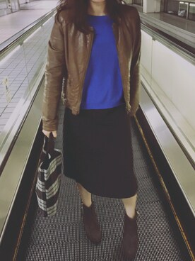 「pense'e（パンセ）のアイテム」を使った、まっこさん（レディース・157cm）の秋コーディネート