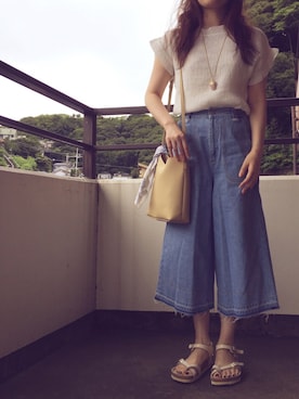 「MONKI（モンキ）のアイテム（アクセサリー）」を使った、まっこさん（レディース・157cm）の夏コーディネート