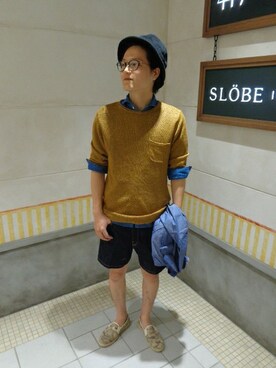 「EDIFICE（エディフィス）のアイテム（キャップ）」を使った、417 by EDIFICE天神店　スタッフさん（メンズ・173cm）の春コーディネート