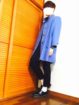 「アイテム（ステンカラーコート）」を使った、たっくんさん（メンズ・175cm・10代）の春コーディネート