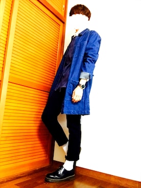 「Dr. Martens（ドクターマーチン）のDr.Martens (ドクターマーチン)/1461 3EYE GIBSON SHOES（その他シューズ）」を使った、たっくんさん（メンズ・175cm）の春コーディネート
