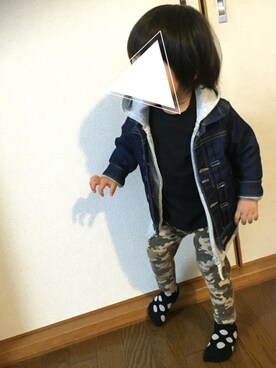 「abcd（ナシ）のアイテム（ジャケット/アウター）」を使った、ryooonさん（キッズ・90cm）の春コーディネート