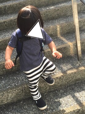 「abcd（ナシ）のアイテム（バッグ）」を使った、ryooonさん（キッズ・90cm）の夏コーディネート