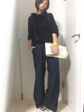 「ZARA（ザラ）のアイテム（パンプス、シルバー系）」を使った、KAORIさん（レディース）の冬コーディネート