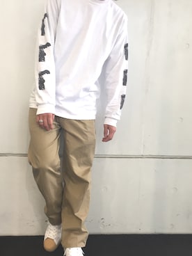 「RESERVED NOTEのアイテム」を使った、Fumioさん（メンズ・172cm）の春コーディネート