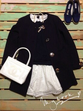 「シャツ×スウェット」｜「アイテム（アクセサリー）」を使った、Batang +αさん（レディース・156cm）の春コーディネート