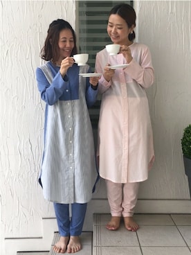 「アイテム（ルームウェア）」を使った、キッドブルーさん（レディース・160cm）の夏コーディネート