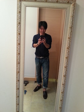 「RE.ACT（リアクト）のアイテム（アクセサリー）」を使った、山手　剛人さん（メンズ・176cm）の秋コーディネート