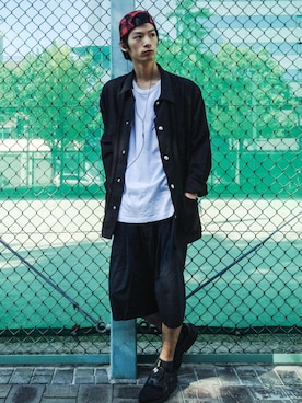 「KRIS VAN ASSCHE（クリスヴァンアッシュ）のアイテム（パンツ）」を使った、KIKAKUさん（メンズ・175cm）の秋コーディネート