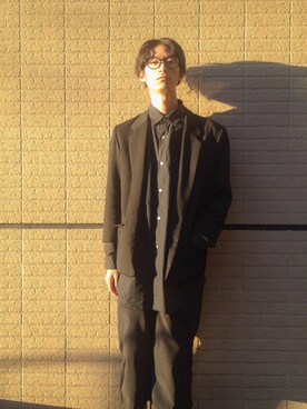 「センター分け」｜「アイテム（ジャケット/アウター）」を使った、KIKAKUさん（メンズ・175cm）の冬コーディネート