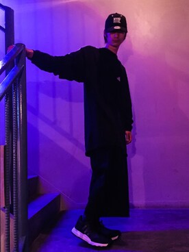 「MYne（マイン）のアイテム（キャップ）」を使った、KIKAKUさん（メンズ・175cm）の夏コーディネート