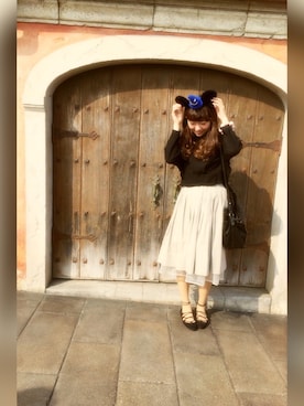 「YEAR（イヤー）のアイテム（ショルダーバッグ）」を使った、a.mさん（レディース・155cm）の秋コーディネート
