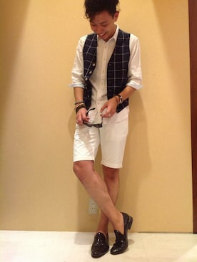 「七分袖」｜DaWaWaさん（メンズ・175cm）の夏コーディネート