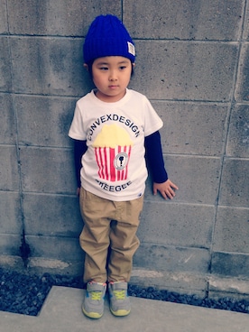 「skeegee（スキージー）のアイテム」を使った、Papanさん（キッズ・110cm）の冬コーディネート