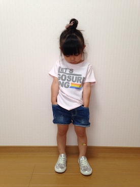 「RADCHAP（ラッドチャップ）のアイテム（シューズ）」を使った、Papanさん（キッズ・90cm）の夏コーディネート
