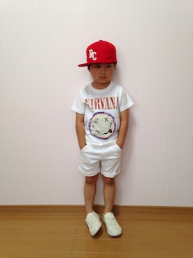 「RADCHAP（ラッドチャップ）のアイテム（シューズ）」を使った、Papanさん（キッズ・110cm）の夏コーディネート