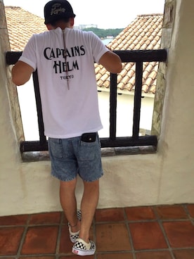 「Captains Helm（キャプテンズヘルム）のアイテム（パンツ）」を使った、takeo.さん（メンズ・162cm）の夏コーディネート