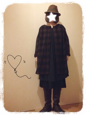 「PUAL CE CIN（ピュアルセシン）のアイテム（その他アウター）」を使った、tentenさん（レディース・154cm）の冬コーディネート