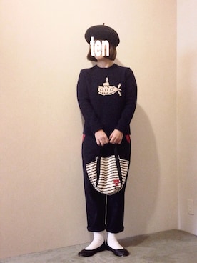 「ANOTHER BRANCH（アナザーブランチ）のアイテム（帽子）」を使った、tentenさん（レディース・154cm）の冬コーディネート