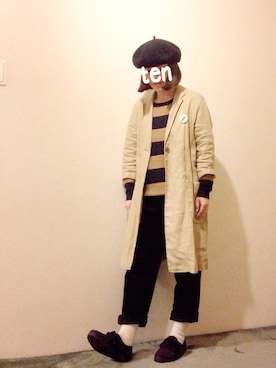 「ANOTHER BRANCH（アナザーブランチ）のアイテム（帽子）」を使った、tentenさん（レディース・154cm）の冬コーディネート