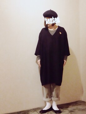 「ANOTHER BRANCH（アナザーブランチ）のアイテム（帽子）」を使った、tentenさん（レディース・154cm）の冬コーディネート