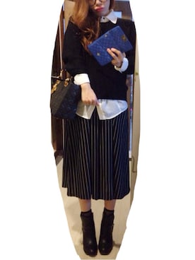 「アイテム（ブーティ）」を使った、Nachizmさん（レディース・160cm・30代）の秋コーディネート