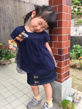 「こどもの日」｜「アイテム（スカート）」を使った、Miiiiiさん（キッズ・90cm）の春コーディネート