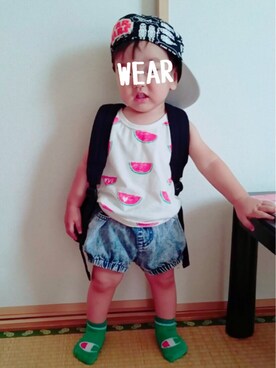 Miiiiiさん（キッズ・90cm）の夏コーディネート