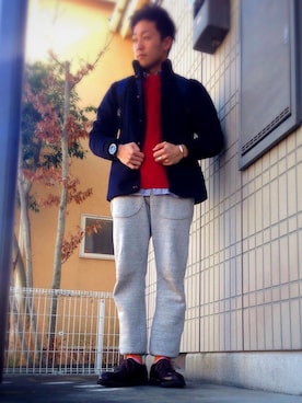 「Yarmo（ヤーモ）のアイテム（その他アウター）」を使った、K.Uさん（メンズ・173cm）の冬コーディネート