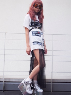 「CUBRUN」｜Asuka Yamasakiさん（レディース・160cm）の春コーディネート