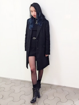 「HERMES」｜「アイテム（ダウンジャケット/コート）」を使った、aoiさん（レディース・151cm）の秋コーディネート