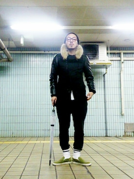 「L.H.P（エルエイチピー）のアイテム（モッズコート）」を使った、虫コロリけんたさん（メンズ・181cm）の冬コーディネート
