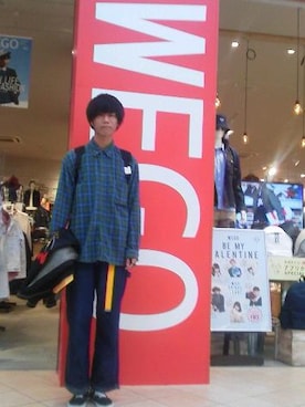 「アイテム（サロペット/オーバーオール）」を使った、macchanさん（メンズ・182cm・10代）の冬コーディネート