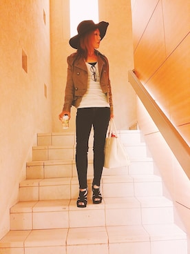 「ハットコーデ」｜ERIKAさん（レディース・156cm）の春コーディネート