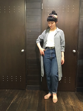 「FIL DE FER（フィルデフェール）のアイテム（その他アウター）」を使った、seki.さん（レディース・160cm）の春コーディネート