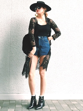 「ショーパン」｜「アイテム（その他アウター）」を使った、ayayaka1019さん（レディース・158cm）の春コーディネート