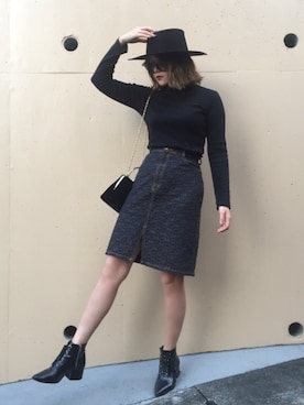 MCMのデニムスカートを使った人気ファッションコーディネート - WEAR