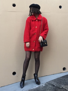「chanel」｜「アイテム（ハンチング/ベレー帽）」を使った、ayayaka1019さん（レディース・158cm）の秋コーディネート