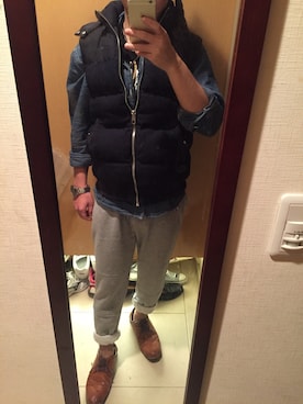 「HARE（ハレ）のアイテム（その他アウター）」を使った、だいちゃんさん（メンズ・163cm）の秋コーディネート