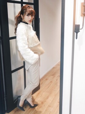 「eimy istoire」｜「アイテム（その他アウター）」を使った、Manami_officialさん（レディース・155cm）の秋コーディネート