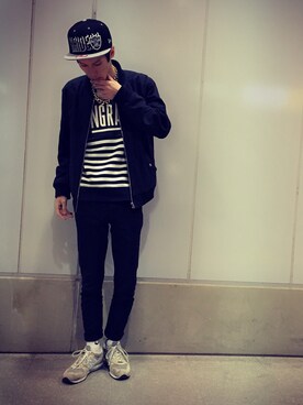 「WEGO（ウィゴー）のアイテム（ブルゾン）」を使った、NaOさん（メンズ・173cm）の冬コーディネート