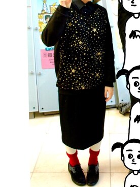 「COQULE（コクレ）のアイテム（スウェット）」を使った、mi(nuu)さん（レディース・154cm）の春コーディネート