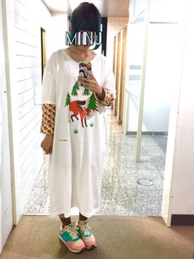 mi(nuu)さん（レディース・154cm）の夏コーディネート