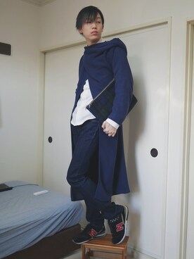 「SHIPS JET BLUE（シップスジェットブルー）のアイテム（クラッチバッグ）」を使った、たろーさんさん（メンズ・169cm）の春コーディネート