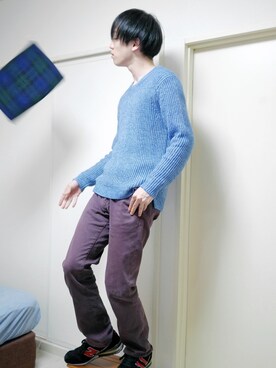 「SHIPS JET BLUE（シップスジェットブルー）のアイテム（クラッチバッグ）」を使った、たろーさんさん（メンズ・169cm）の春コーディネート