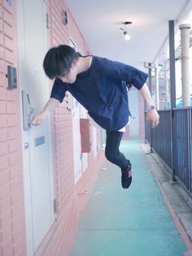 「ビックＴシャツ」｜「アイテム（その他）」を使った、たろーさんさん（メンズ・169cm）の夏コーディネート