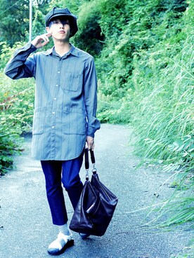 「Steven Alan（スティーブンアラン）のアイテム（その他アウター）」を使った、たろーさんさん（メンズ・169cm）の夏コーディネート