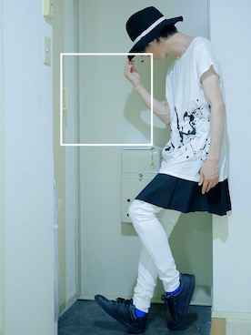 「スカート男子」｜たろーさんさん（メンズ・169cm・20代）の夏コーディネート