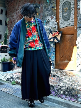 「AAA+（サンエープラス）のアイテム（モカシン/デッキシューズ）」を使った、たろーさんさん（メンズ・169cm）の春コーディネート