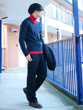 「uu」｜「アイテム（ジャケット/アウター）」を使った、たろーさんさん（メンズ・169cm）の冬コーディネート